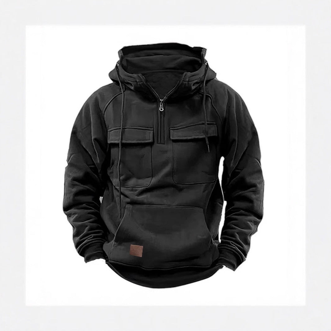 Practical and warm hooded jacket for men with pockets Lune London