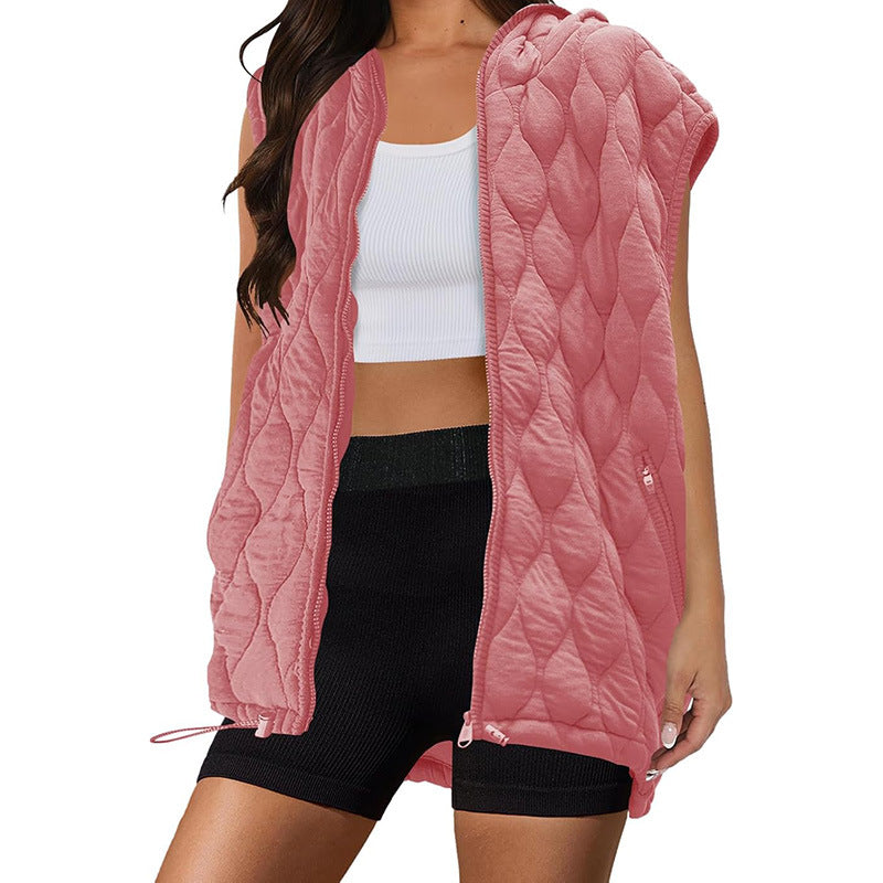 Lady hoodie with quilted design Lune London