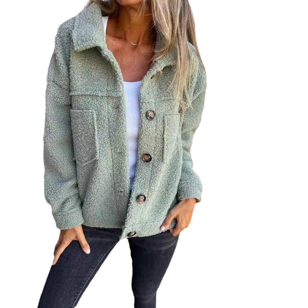 Ladies cozy and stylish fleece jacket with pockets Lune London