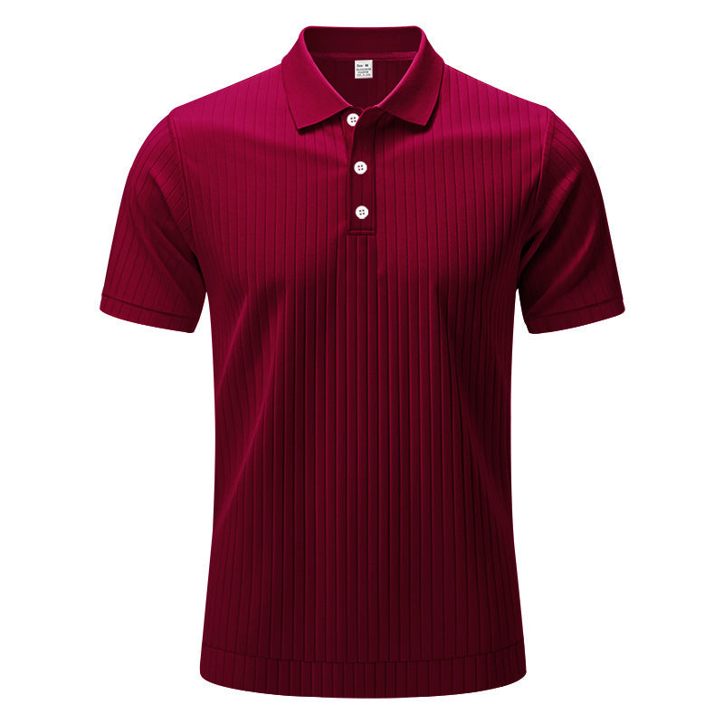 Men's polo with textured design and high-quality cotton blend Lune London