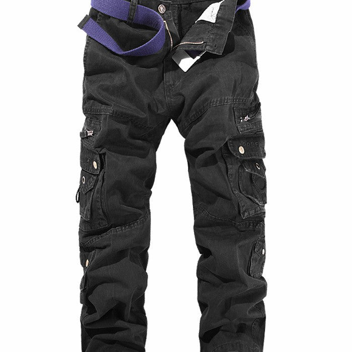 Men's cargo pants with multiple practical pockets and adjustable belt Lune London
