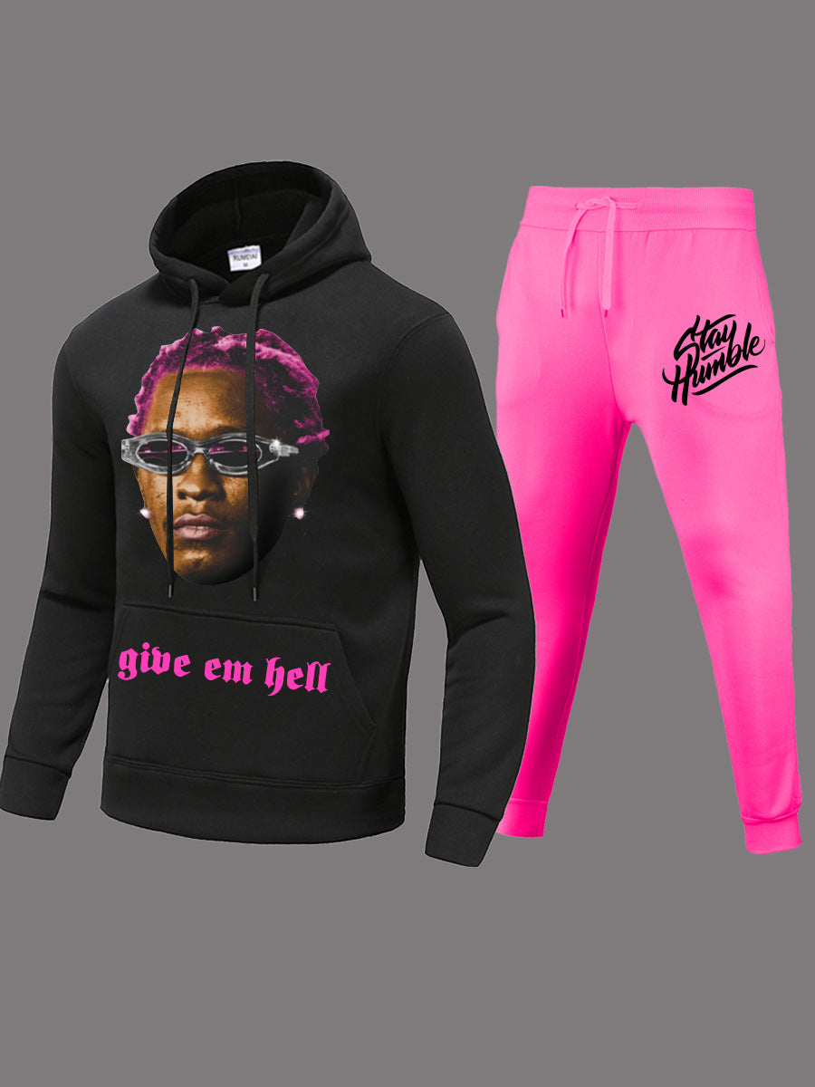 Women's hoodie and jogging set with creative graphic print and catchy design Lune London