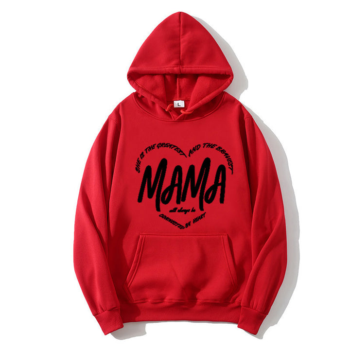 Women's hoodie with creative mama slogan Chic & Style