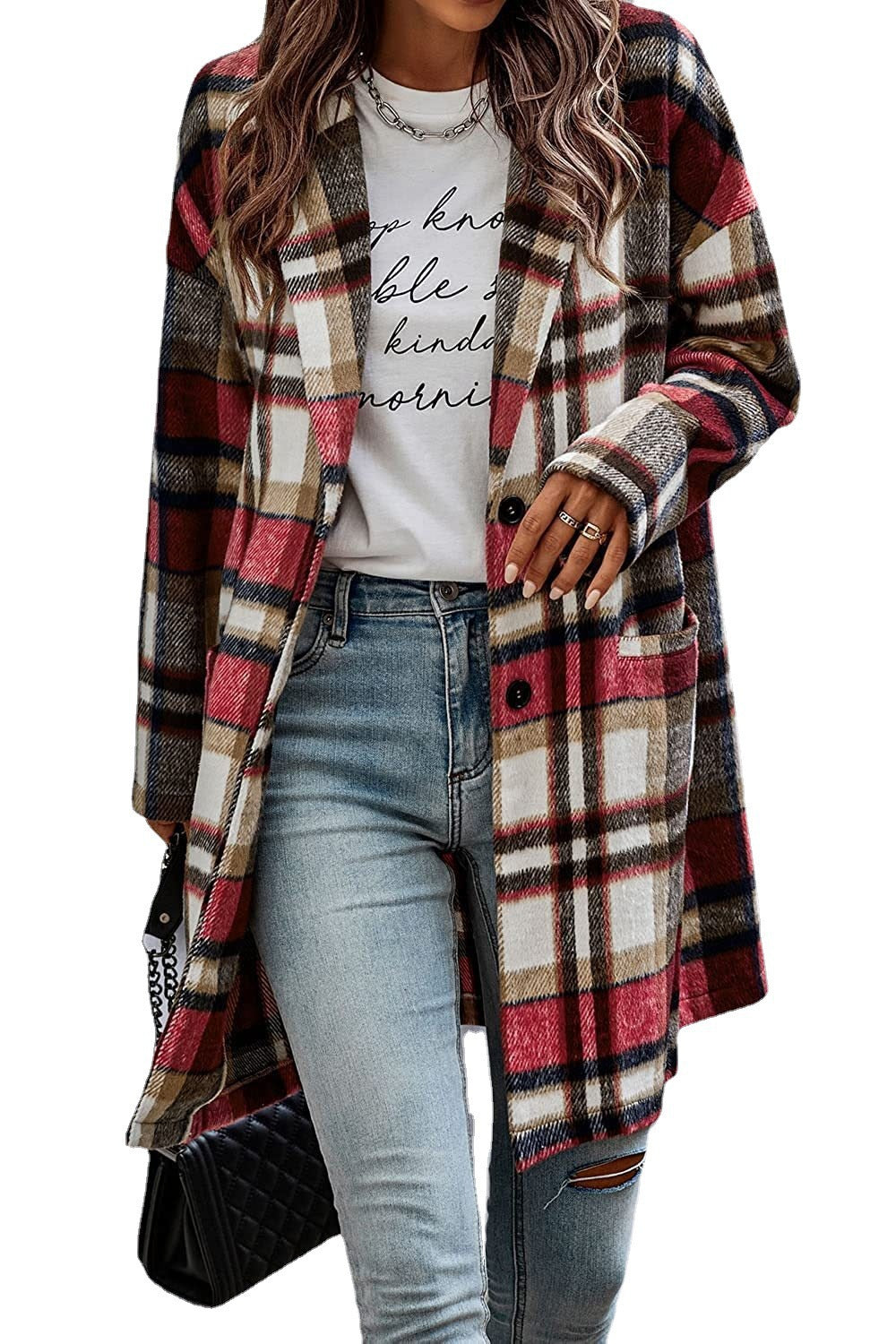 Oversized checkered blazer for women with a chic casual business look Lune London