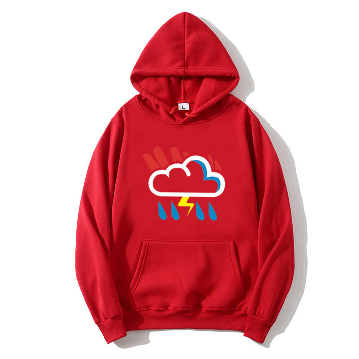 Women's hoodie with cheerful weather motif Chic & Stil