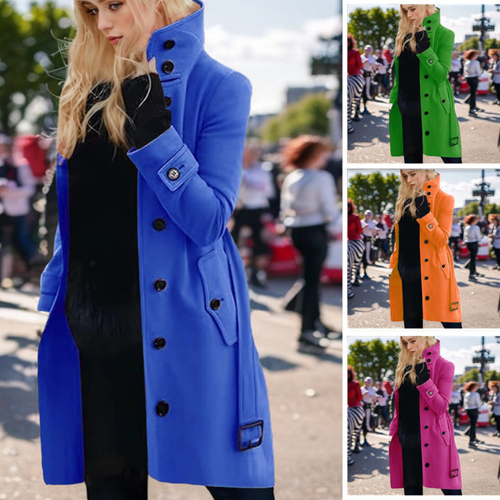 Elegant trench coat for women with high collar Lune London