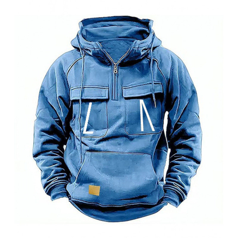 Men's casual hooded sweatshirt with pockets and modern fit Lune London