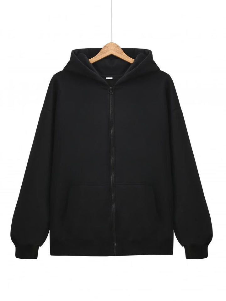 Ladies hoodie jacket with full zip and practical pockets Chic & Stil