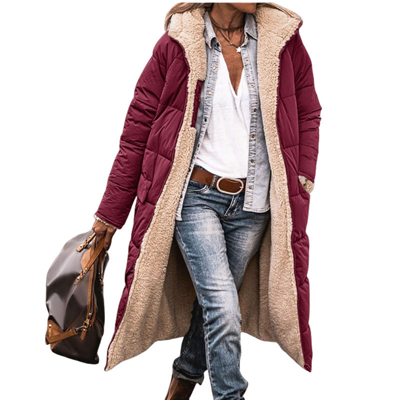 Women's Long Padded Winter Jacket with Fleece Lining Lune London