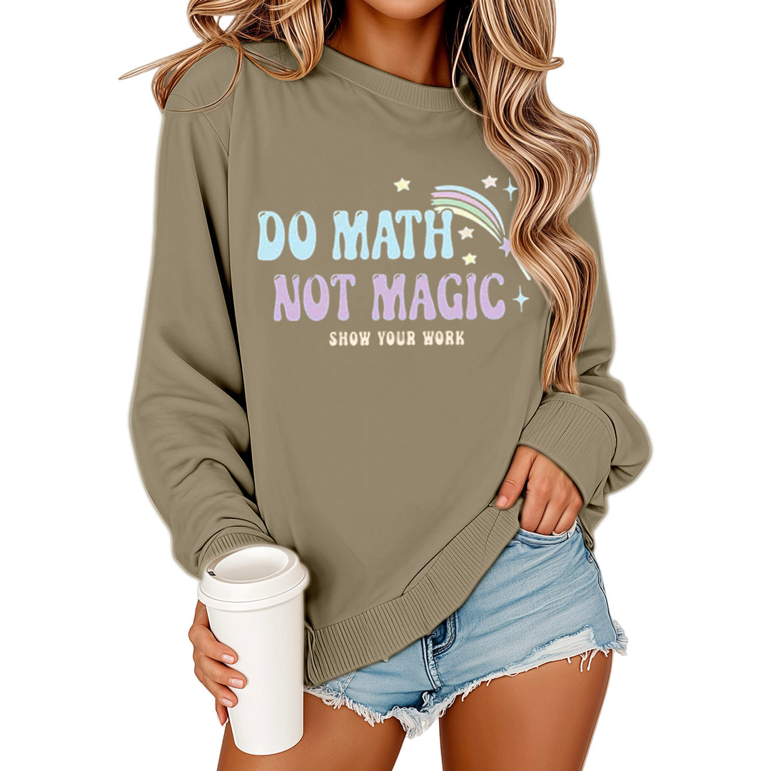 Sweatshirt femme avec impression mathématique motivante et coupe décontractée Chic & Stil