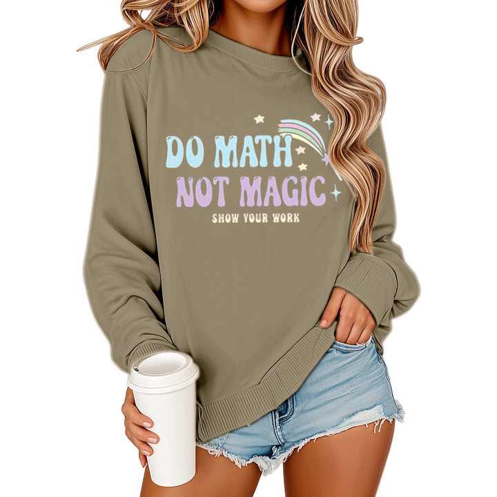 Sweatshirt femme avec impression mathématique motivante et coupe décontractée Chic & Stil