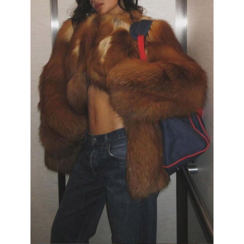 Ladies Lune London Faux Fur Jacket