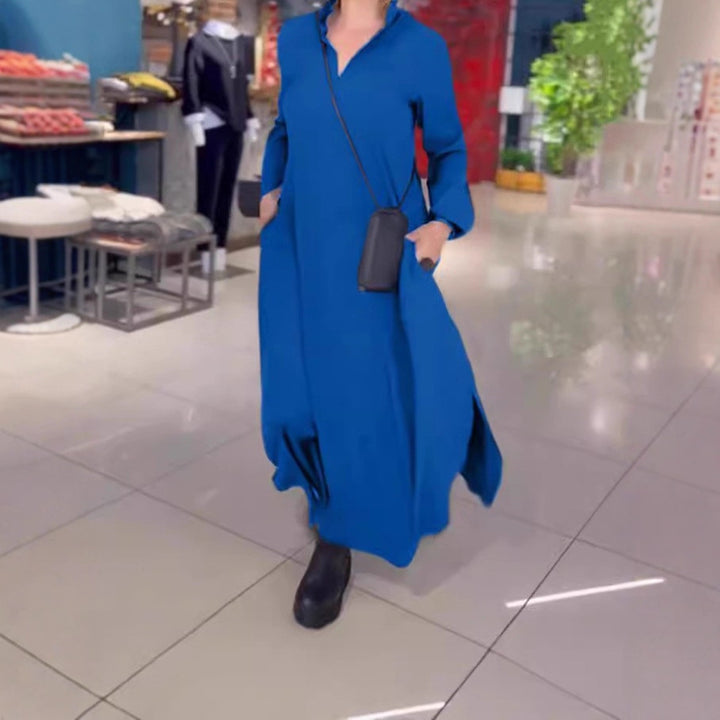 Shirt dress for women with practical side pockets and fluid cut Lune London
