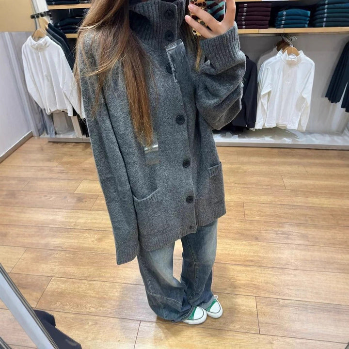 Cardigan oversize pour femme avec grandes poches Chic & Stil