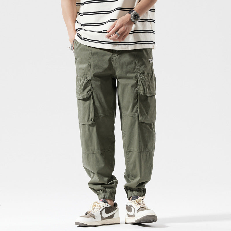 Pantalon de jogging style cargo décontracté pour hommes avec ceinture élastique Lune London
