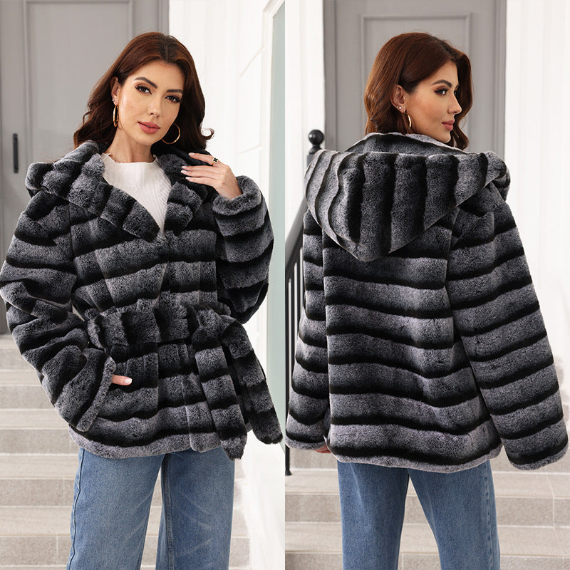 Ladies cozy faux fur jacket Lune London