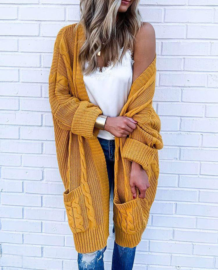 Veste en maille dames au design en tricot torsadé Chic & Stil