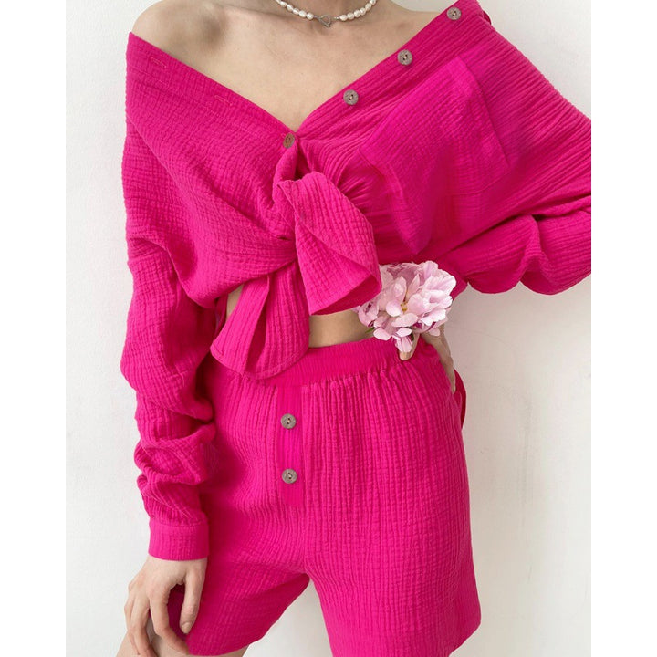 Casual women's outfit with button details and comfortable pockets Lune London