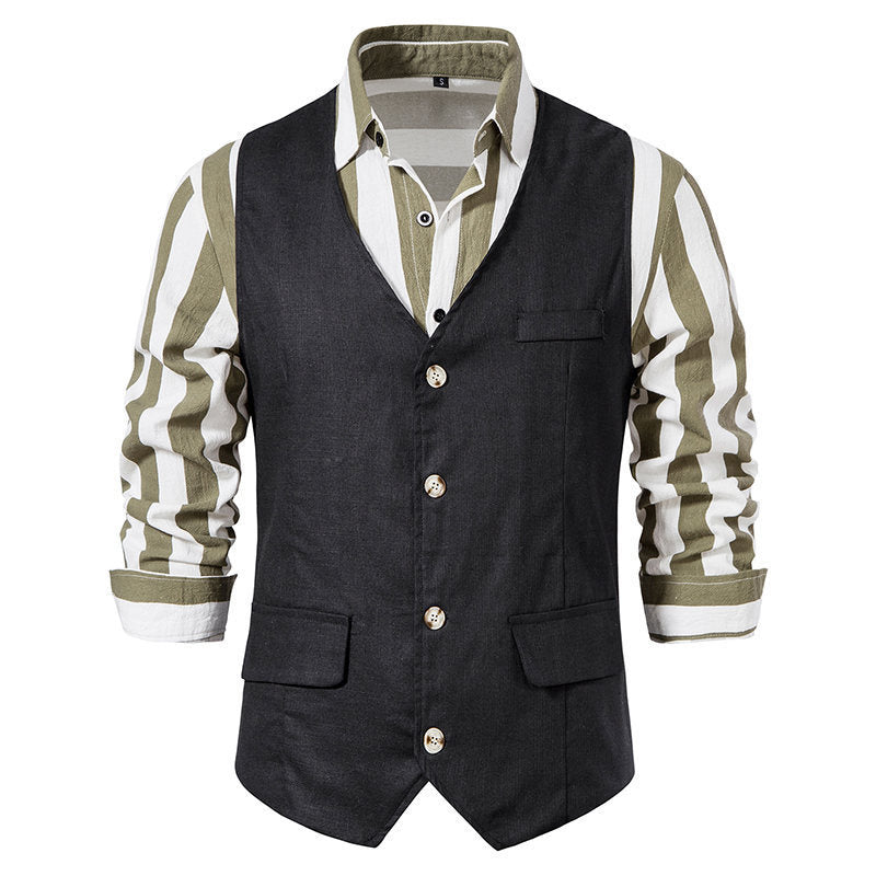 Formal vests for men with trendy striped pattern and practical pockets Lune London