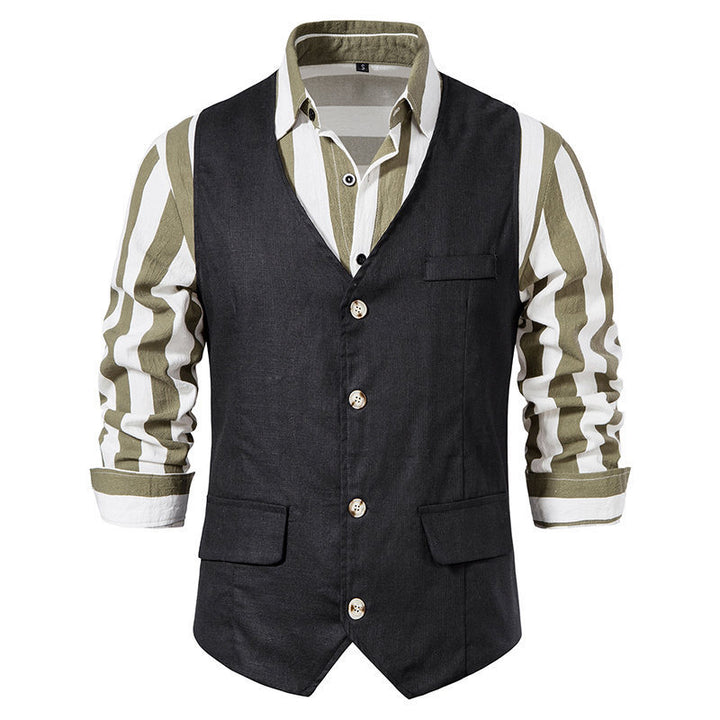 Formal vests for men with trendy striped pattern and practical pockets Lune London