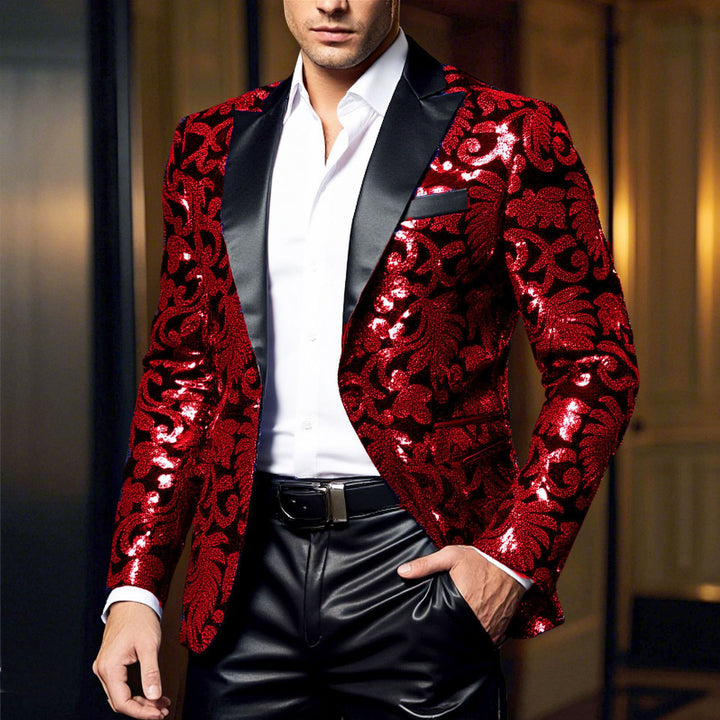 Elegant sequin blazer for women with floral design and luxurious cut Lune London