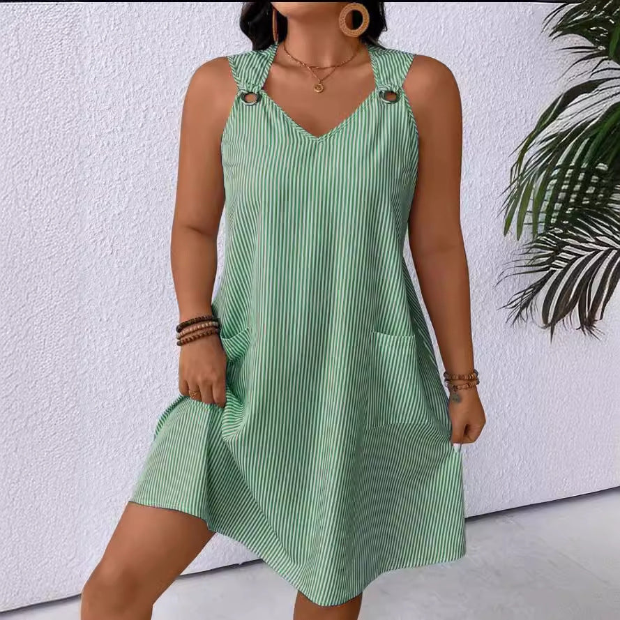 Casual dress for women with thin straps and practical pockets Lune London