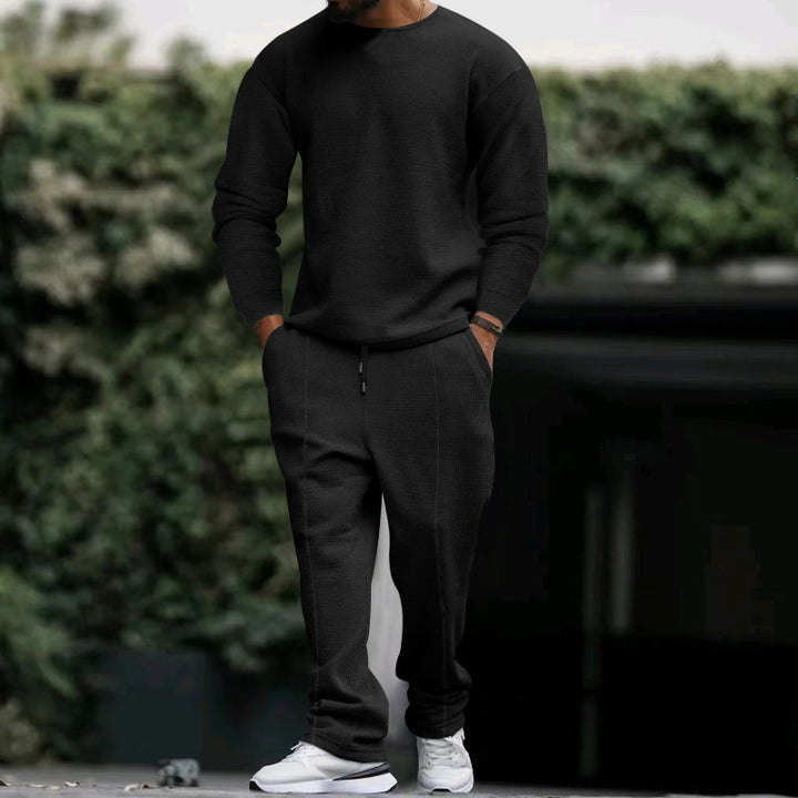 Casual set for men, textured fabric sweatshirt and jogger pants Lune London