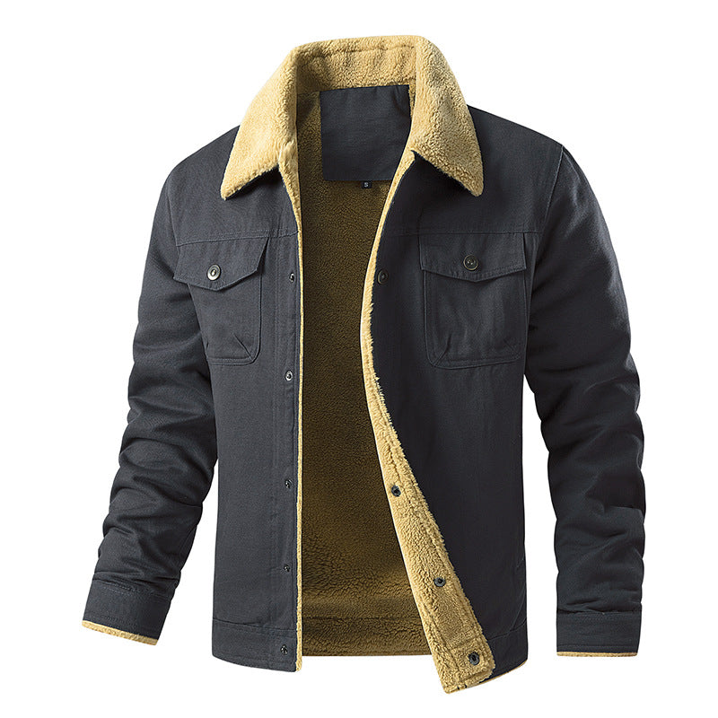Robust utility jacket for men with warm fleece lining Lune London