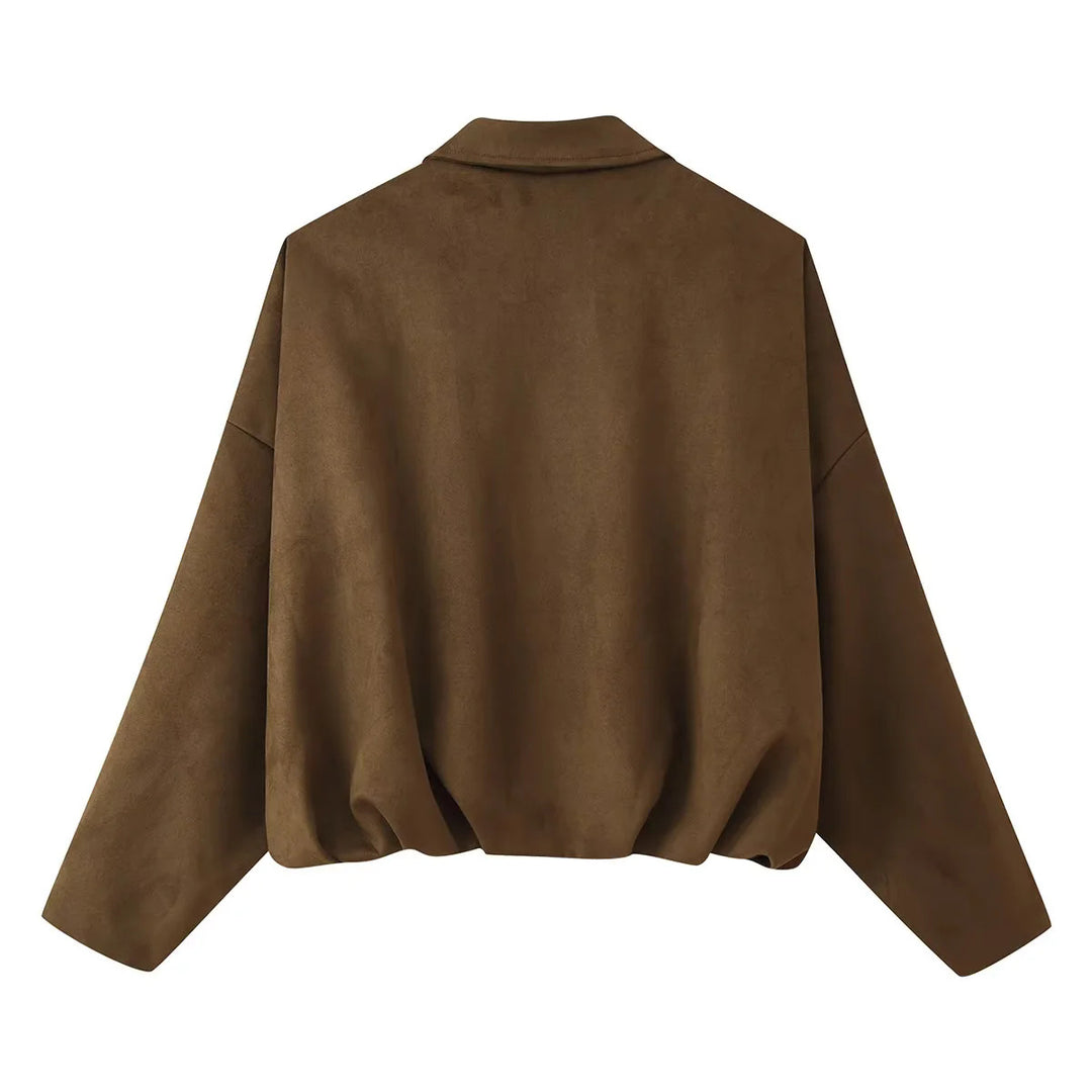 Ladies' pilot jacket with trendy oversized cut and widened shoulders Lune London
