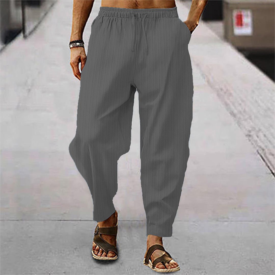 Casual fine striped trousers for men Chic and Style