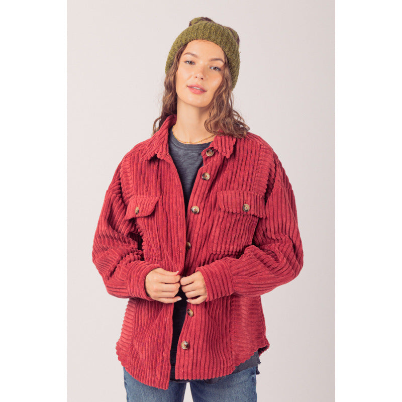 Casual corduroy jacket for women with practical pockets Lune London