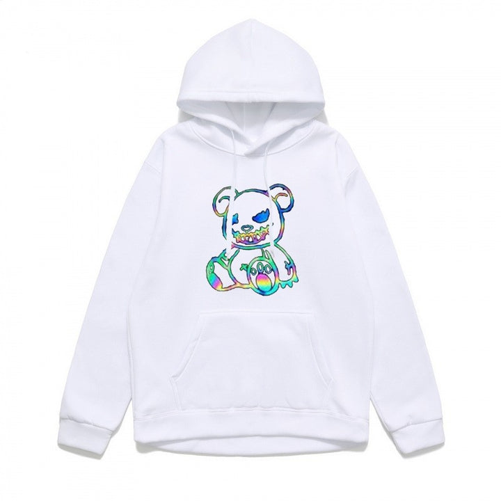 Ladies hoodie sweatshirt with cool bear motif and comfortable fit Chic & Stil