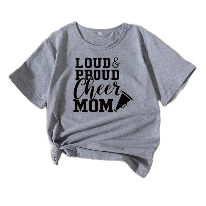 Chic and Stylish Mama Cheerleading Graphic T-Shirt Women