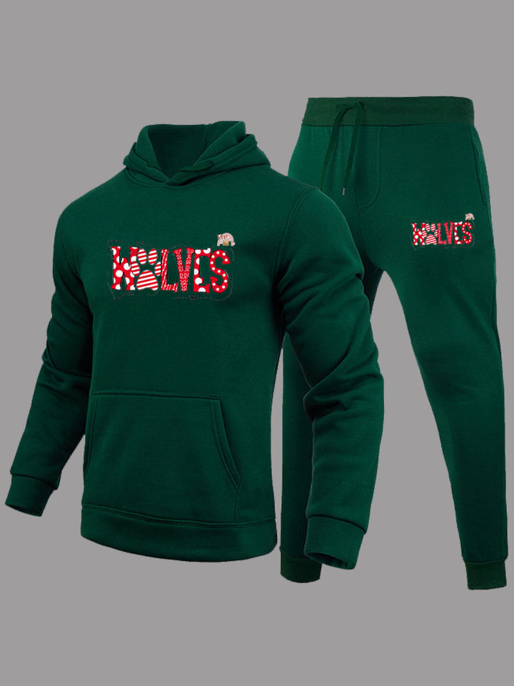 Men's hoodie and jogger pants set with catchy graphic print Lune London