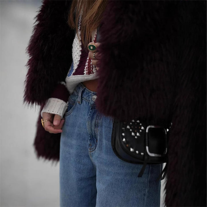 Trendy oversized faux fur coat for women Lune London
