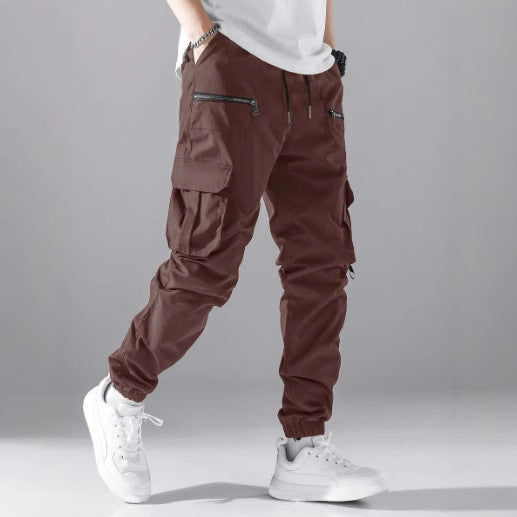 Men's cargo pants with modern zippered pockets Lune London