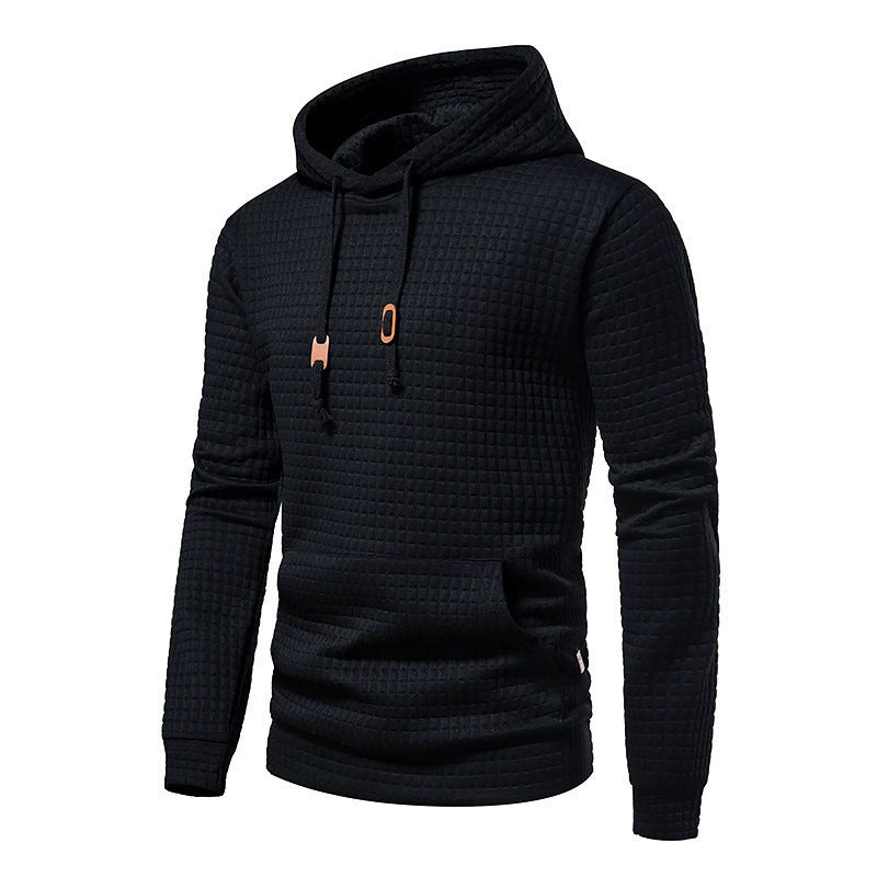 Men's hoodie with textured surface and practical kangaroo pockets Lune London