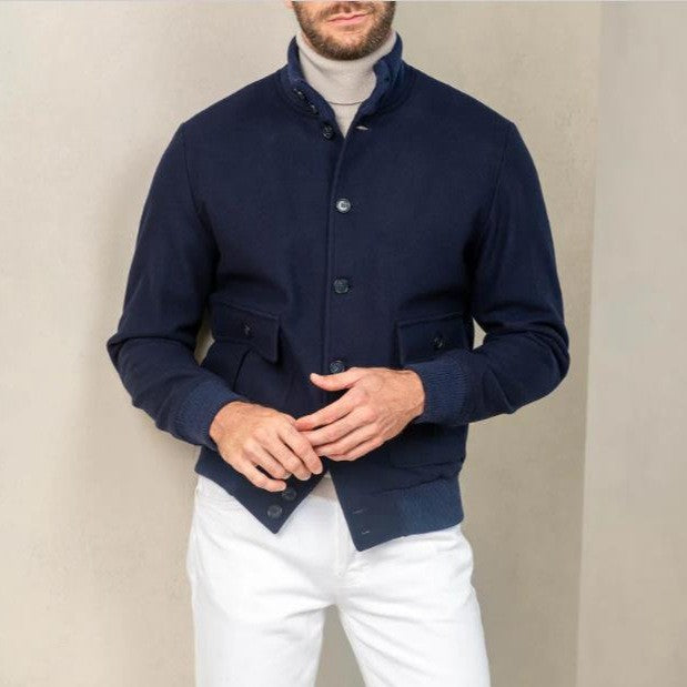 Casual and structured cotton jacket for men with practical pockets Lune London