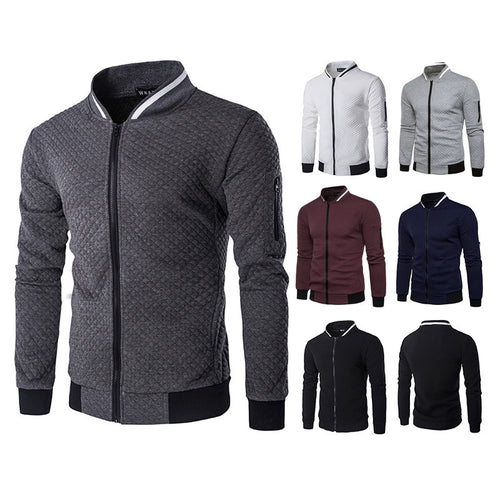 Elegant quilted jacket for men with full zip and structured design Lune London