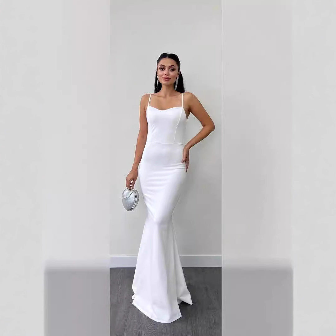 Ladies Elegant Evening Dress with Sparkling Top Lune London