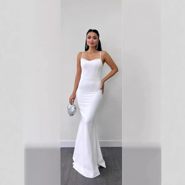 Ladies Elegant Evening Dress with Sparkling Top Lune London