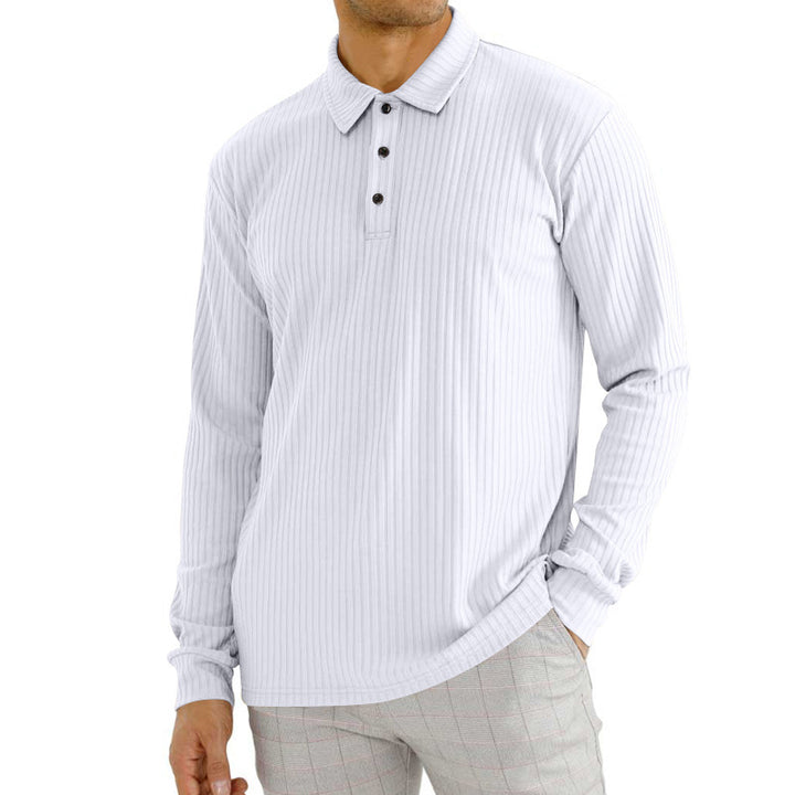 Men's Long Sleeve Polo with Structured Design Lune London