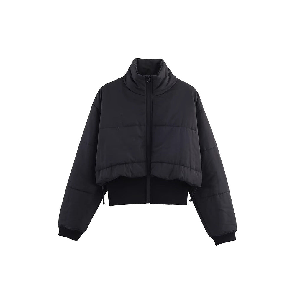 Ladies short winter jacket with high collar and elastic cuffs Lune London