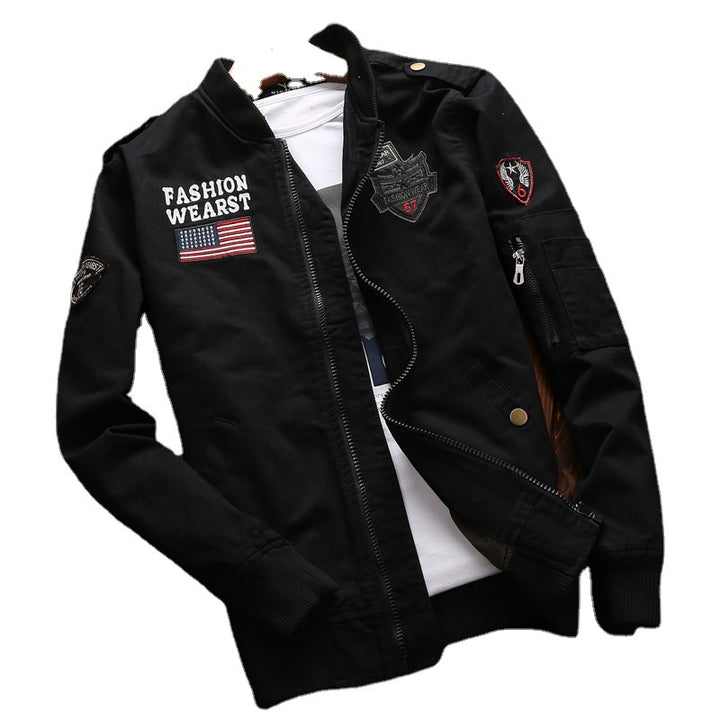 Trendy men's bomber jacket with unique embroideries Lune London