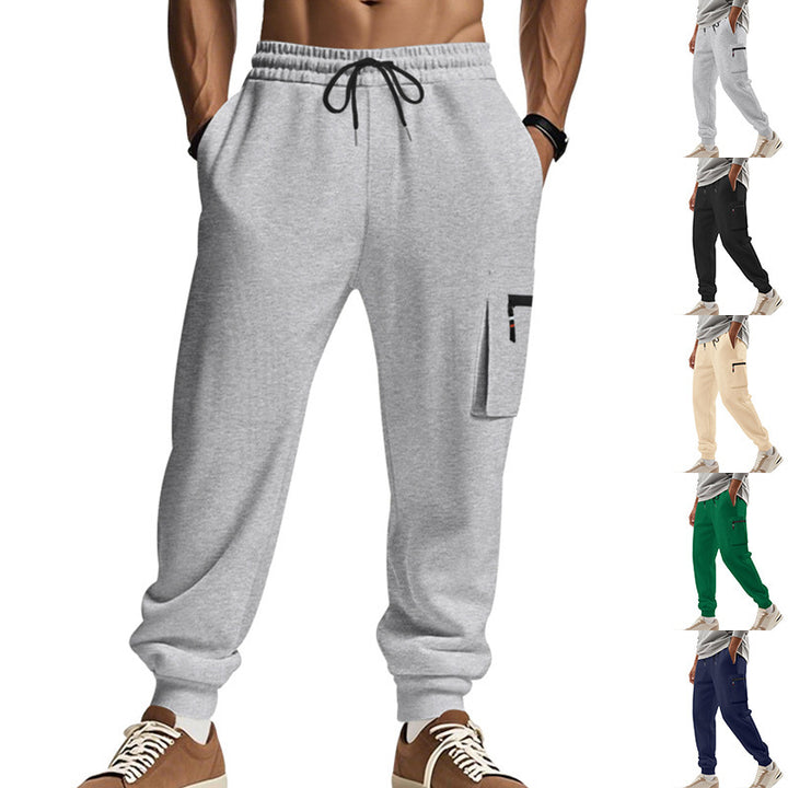Men's cargo training pants with elastic waistband and practical pockets Lune London
