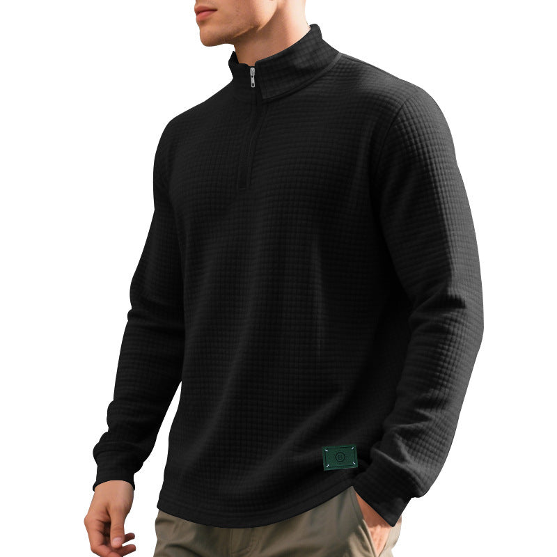 Men's fashionable sweater with high collar and elegant zipper Lune London