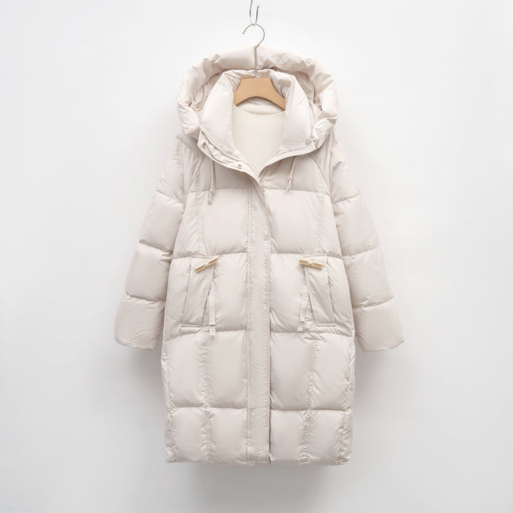 Women's insulated winter jacket with large hood collar and functional pockets Lune London