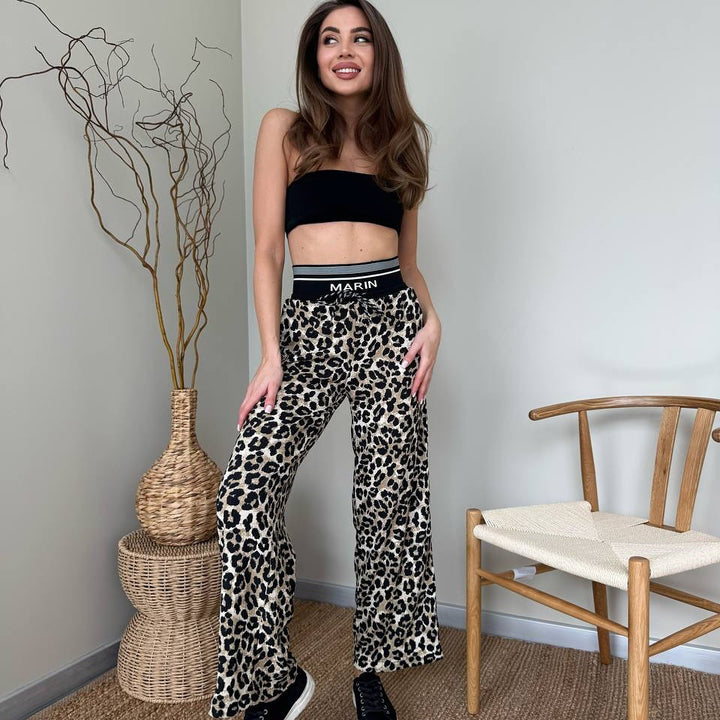Lune London Leopard Print Lounge Pants for Women