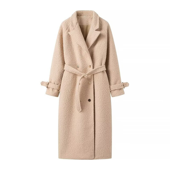 Elegant wool coat for women with belt detail Lune London