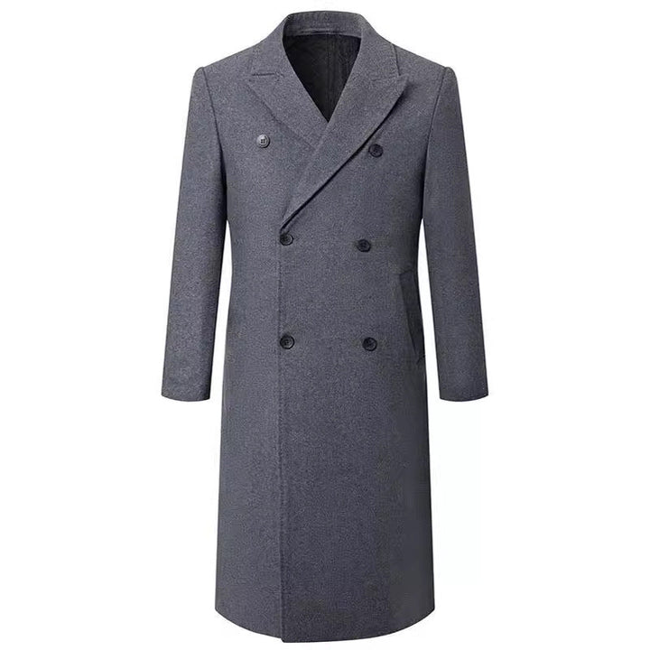 Men's Elegant Double-Breasted Coat with Traditional Collar Lune London